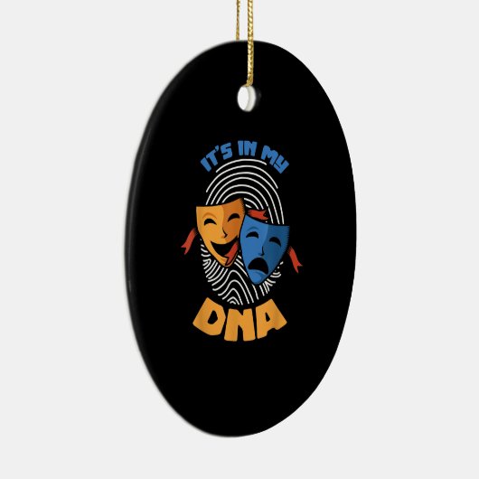 私のDNAミュージカル愛好家の映画でシアターマスク セラミックオーナメント (右)