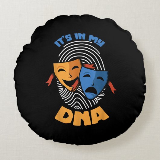 私のDNAミュージカル愛好家の映画でシアターマスク ラウンドクッション (正面)