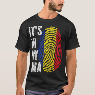 私のDNAルーマニア国旗のルーマニアのラグランのベースバル Tシャツ