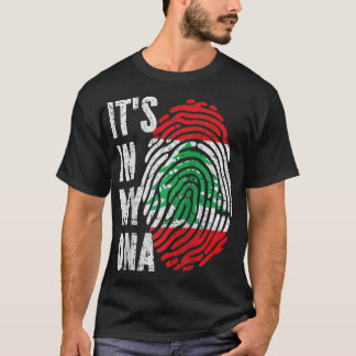 私のDNAレバノン国旗でレバノンのラグランベースバル Tシャツ