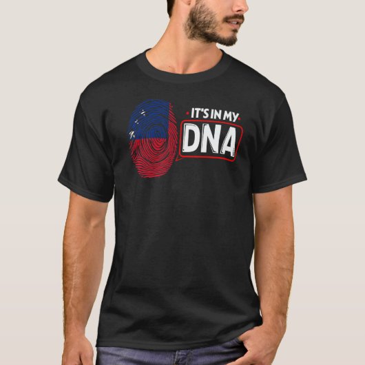 私のDNA国旗サモア愛国的サモアの中にある Tシャツ (正面)