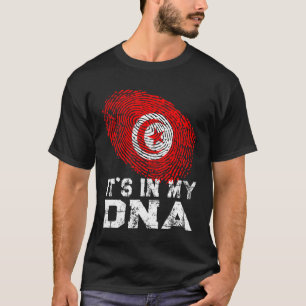 私のDna指紋チュニジア国旗の中にある Tシャツ