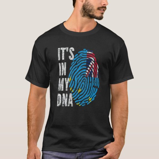 私のDna TuvaluフラッグTuvalanにある Tシャツ (正面)