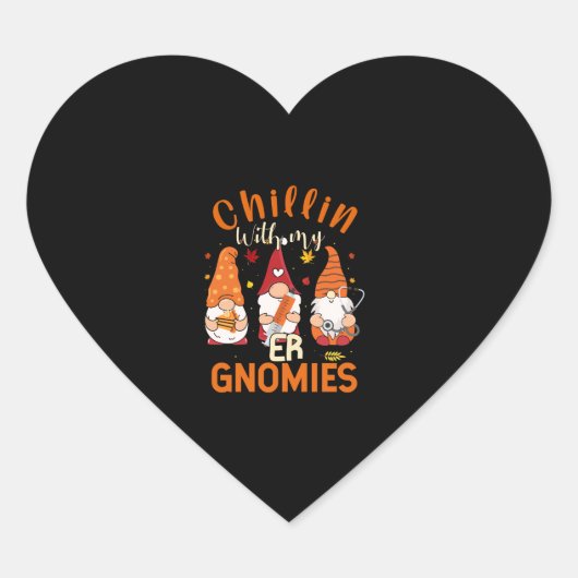 私のERグノミーとチリンナース格言Thanksgivin ハートシール (正面)