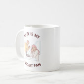 私のExは私の最大のファン皮肉タイポグラフィ コーヒーマグカップ (正面左)
