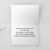 私のFAVのための兄弟ユーモア*姉妹の*誕生日! カード (内部)