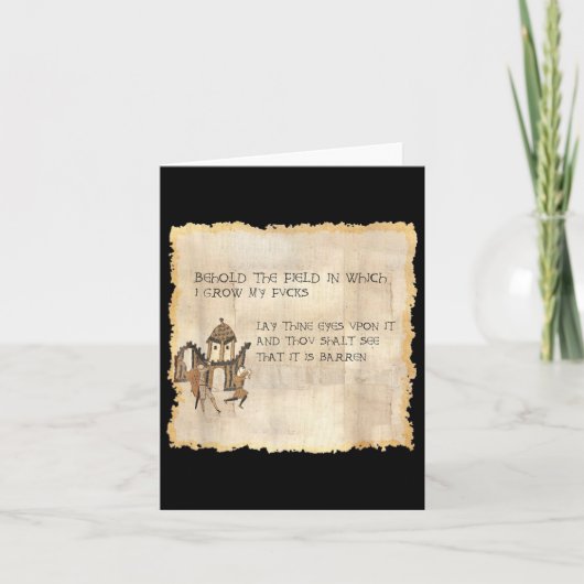 私のFvcksが育つ場所を見よ、面白いM カード (正面)