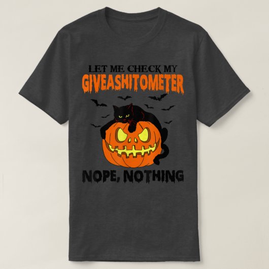 私のGiveashitometer何も黒をチェックしよう Tシャツ (デザイン正面)