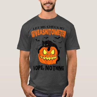 私のGiveashitometer何も黒をチェックしよう Tシャツ