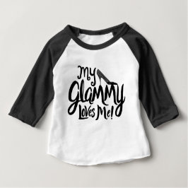 "私のGlammyは私を愛します! "孫のための衣類 ベビーTシャツ