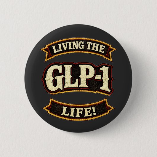 私のGLP-1が大好き/GLP-1ライフを楽しもう 缶バッジ (正面)
