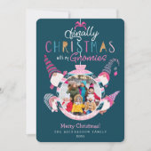 私のGnomiesのおもしろい家族の写真で最後のクリスマス シーズンカード (正面)