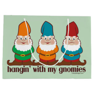 私のGnomiesのHangin ラージペーパーバッグ