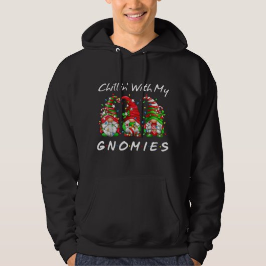 私のGnomiesクリスマスファミリーのクリスマスGnomと子供 パーカ (正面)