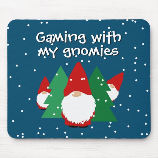 私のgnomiesゲーマーでゲームおもしろいを マウスパッド (正面)