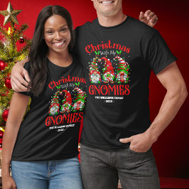私のGnomies家族のマッチングで最後のクリスマス Tシャツ