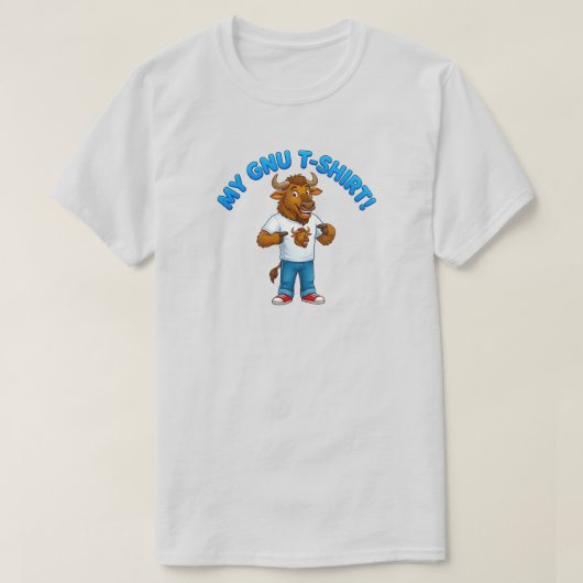 私のgnu Tシャツ (デザイン正面)