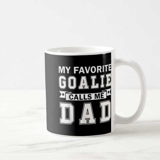 私のGoalieお気に入りのは私にパパアイスホッケーをパパと呼ぶ コーヒーマグカップ (右)