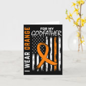 私のgodfather白血病がん認識度にオレンジ カード (黄色い花)