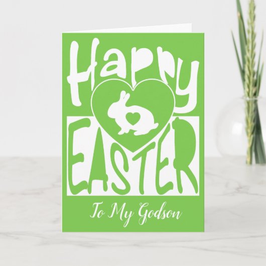 私のGodsonのブランクへのカスタムなハッピーイースター シーズンカード (正面)