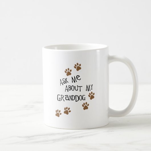 私のGranddogについて私に尋ねて下さい コーヒーマグカップ (右)