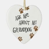 私のGranddogについて私に尋ねて下さい セラミックオーナメント (右)