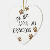 私のGranddogについて私に尋ねて下さい セラミックオーナメント (左)