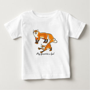 私のgraunties孤! かわいい孤のグラフィック ベビーTシャツ