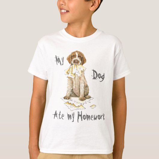 私のGriffonは私の宿題を食べました Tシャツ (正面)