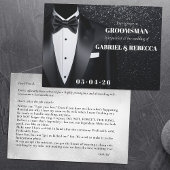 私のgroomsman要求の説明ブラックボウタイ 招待状