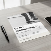 私のGroomsman 8.5インチx 11インチの紙シート