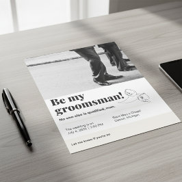 私のGroomsman 8.5インチx 11インチの紙シート