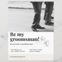 私のGroomsman 8.5インチx 11インチの紙シート