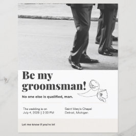 私のGroomsman 8.5インチx 11インチの紙シート