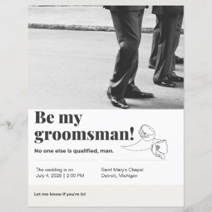私のGroomsman 8.5インチx 11インチの紙シート