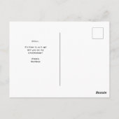 私のGroomsman Brush Scriptの写真にする ポストカード (裏面)