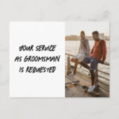 私のGroomsman Brush Scriptの写真にする ポストカード (正面)