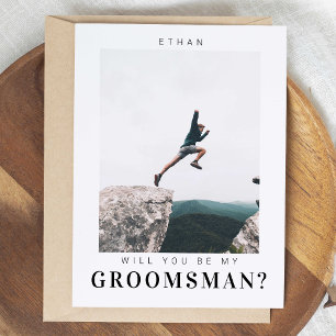 私のGroomsman Minimalist写真にモダンなる