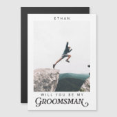 私のGroomsman Minimalist写真にモダンなる (正面/裏面)