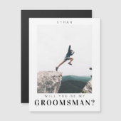 私のGroomsman Minimalist写真にモダンなる (正面/裏面)