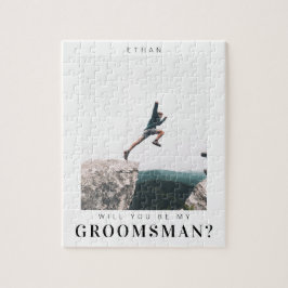 私のGroomsman Minimalist写真にモダンなる ジグソーパズル