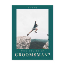 私のGroomsman Minimalist写真にモダンなる