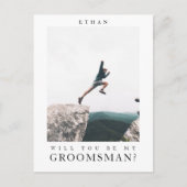 私のGroomsman Minimalist写真にモダンなる ポストカード (正面)