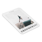 私のGroomsman Minimalist写真にモダンなる マグネット (右側)