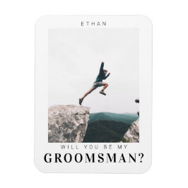 私のGroomsman Minimalist写真にモダンなる マグネット