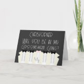 私のGroomsmen Request Proposal Cardの一つである 招待状 (正面)