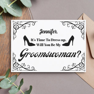 私のgroomswoman retroスクリプトの提案を行う 招待状