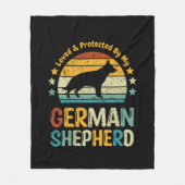 私のGSDま保護たは自分の文字に愛され フリースブランケット (正面)