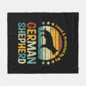 私のGSDま保護たは自分の文字に愛され フリースブランケット (正面(横))