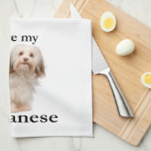 私のHavaneseの台所タオルを愛して下さい キッチンタオル (四つ折り)